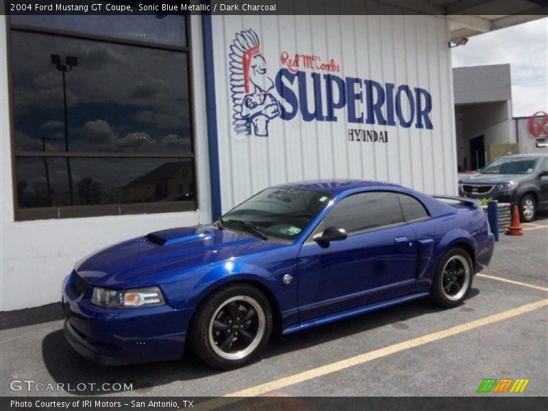Sonic Blue Metallic / Dark Charcoal 2004 Ford Mustang GT Coupe