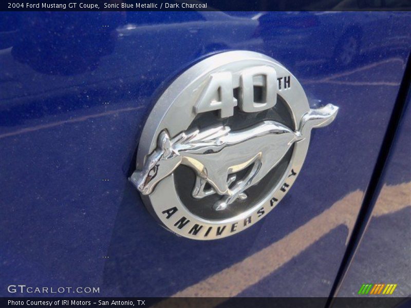 Sonic Blue Metallic / Dark Charcoal 2004 Ford Mustang GT Coupe