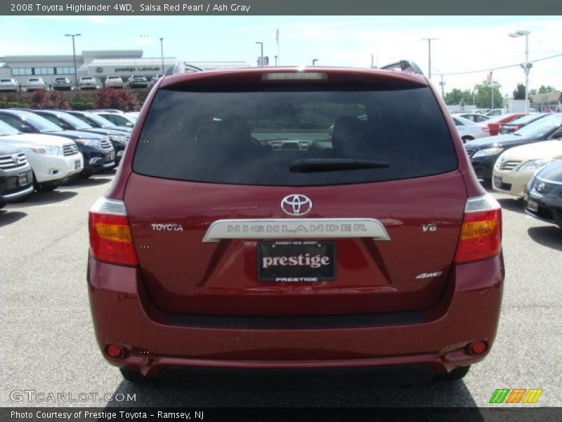 Salsa Red Pearl / Ash Gray 2008 Toyota Highlander 4WD
