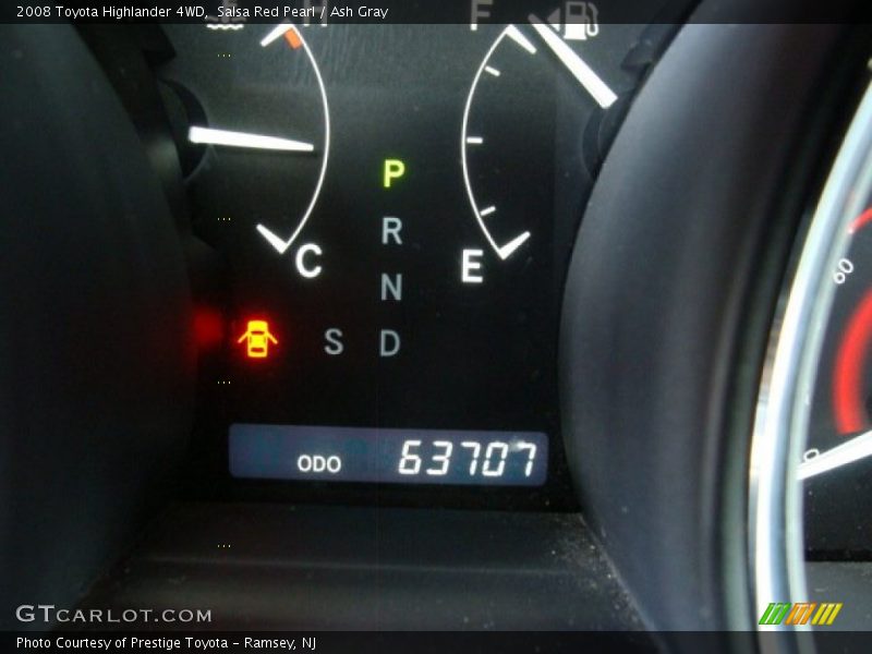 Salsa Red Pearl / Ash Gray 2008 Toyota Highlander 4WD
