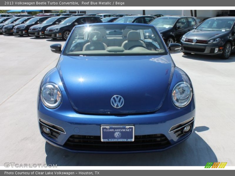 Reef Blue Metallic / Beige 2013 Volkswagen Beetle Turbo Convertible