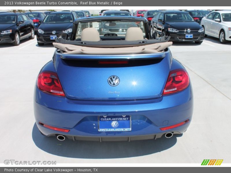 Reef Blue Metallic / Beige 2013 Volkswagen Beetle Turbo Convertible
