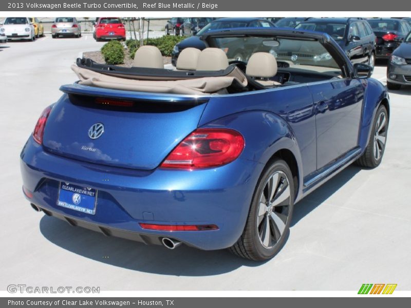 Reef Blue Metallic / Beige 2013 Volkswagen Beetle Turbo Convertible