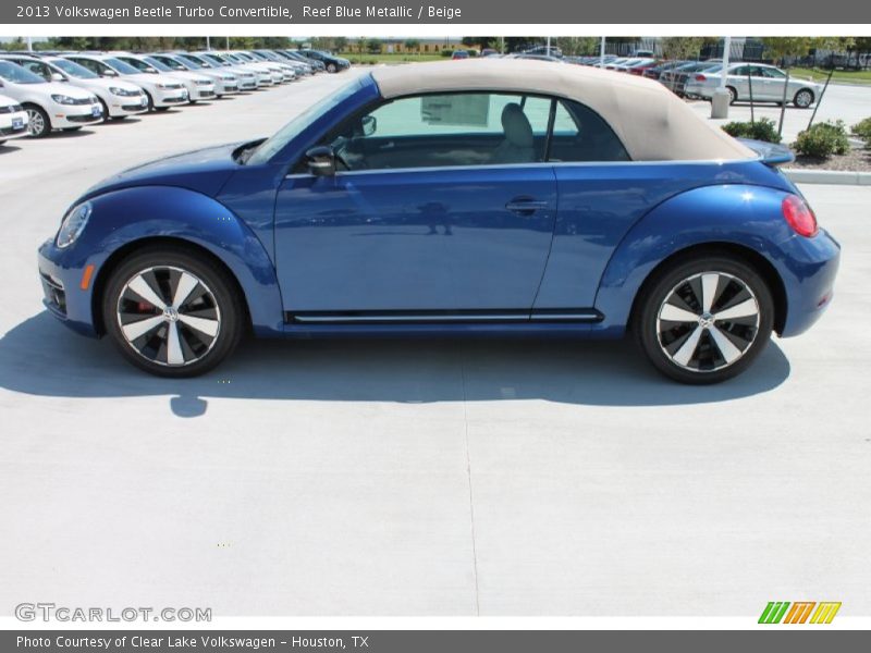Reef Blue Metallic / Beige 2013 Volkswagen Beetle Turbo Convertible