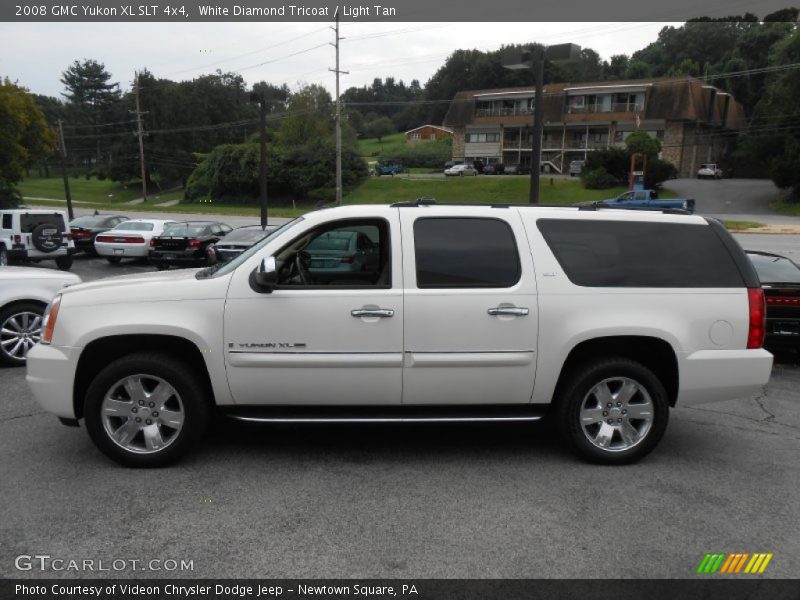 White Diamond Tricoat / Light Tan 2008 GMC Yukon XL SLT 4x4