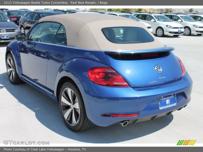 Reef Blue Metallic / Beige 2013 Volkswagen Beetle Turbo Convertible