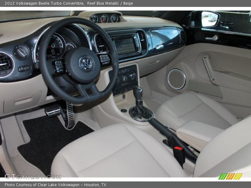 Reef Blue Metallic / Beige 2013 Volkswagen Beetle Turbo Convertible