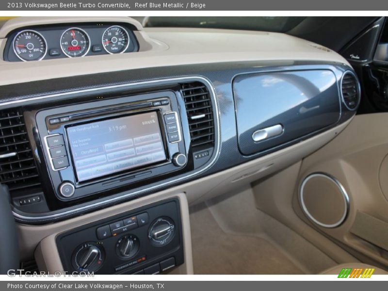 Reef Blue Metallic / Beige 2013 Volkswagen Beetle Turbo Convertible