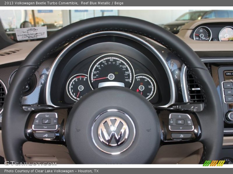 Reef Blue Metallic / Beige 2013 Volkswagen Beetle Turbo Convertible