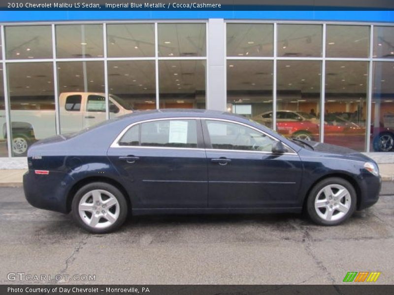 Imperial Blue Metallic / Cocoa/Cashmere 2010 Chevrolet Malibu LS Sedan