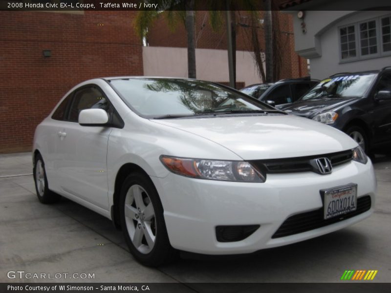 Taffeta White / Ivory 2008 Honda Civic EX-L Coupe