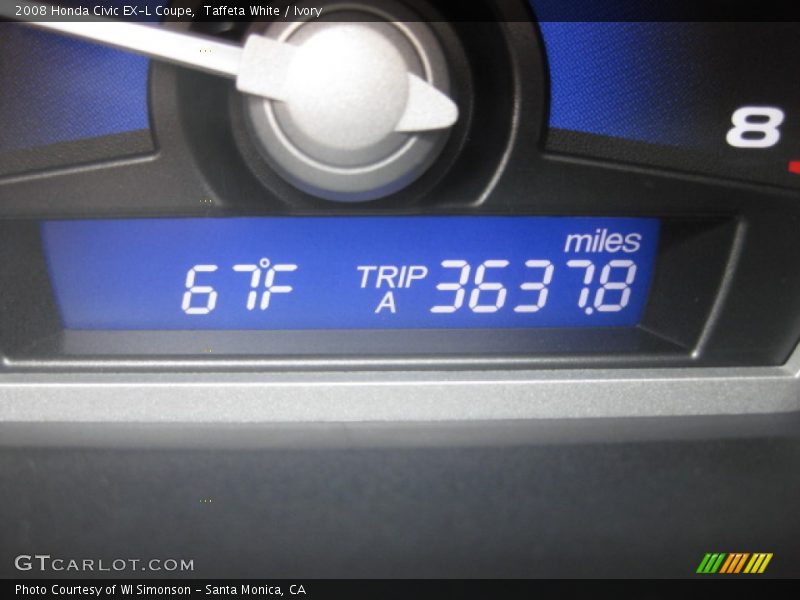 Taffeta White / Ivory 2008 Honda Civic EX-L Coupe