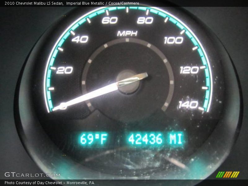 Imperial Blue Metallic / Cocoa/Cashmere 2010 Chevrolet Malibu LS Sedan