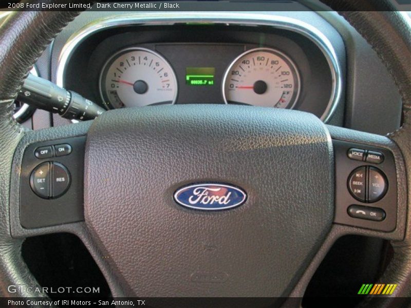 Dark Cherry Metallic / Black 2008 Ford Explorer Limited
