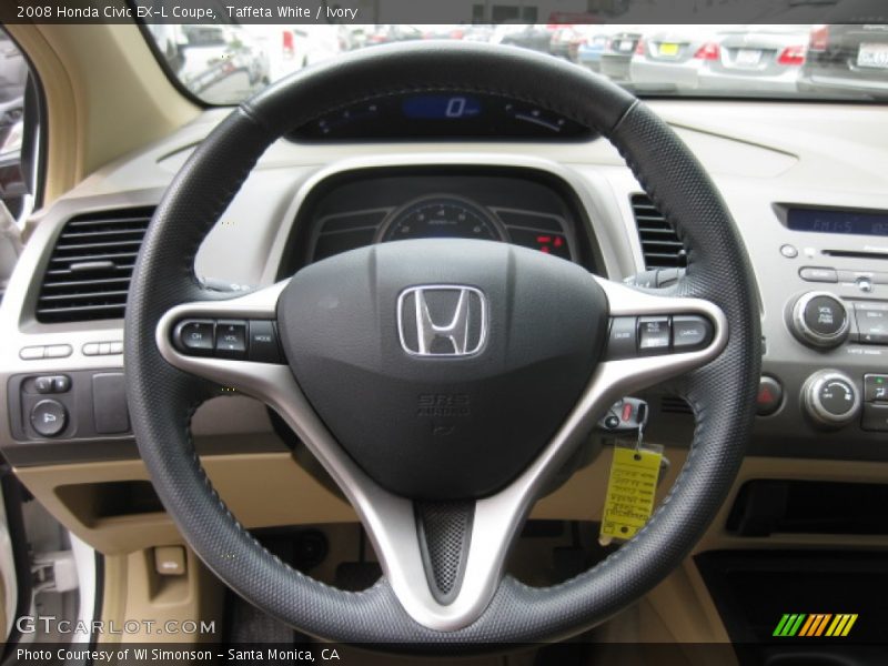 Taffeta White / Ivory 2008 Honda Civic EX-L Coupe