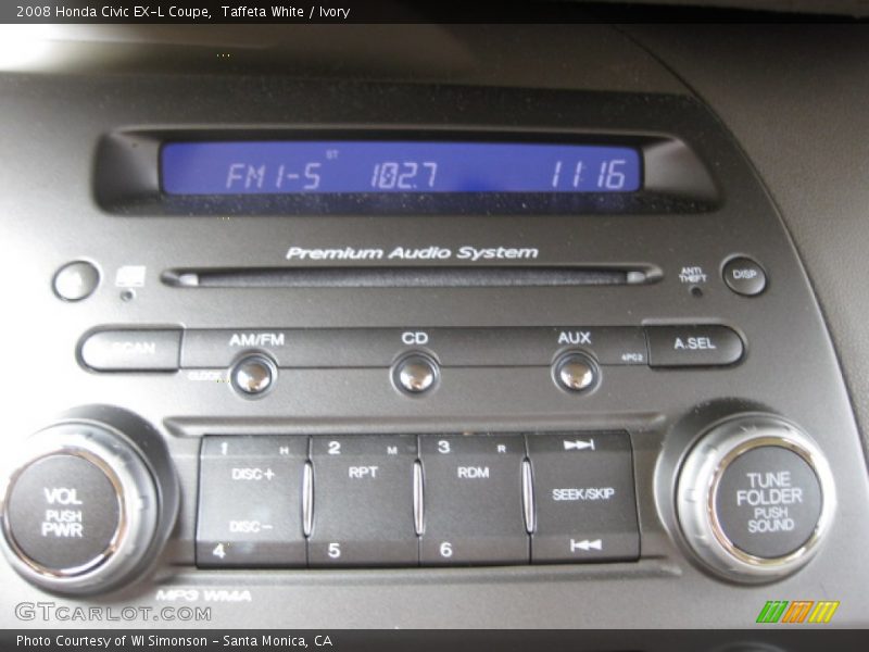 Taffeta White / Ivory 2008 Honda Civic EX-L Coupe