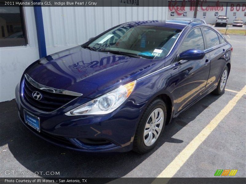 Indigo Blue Pearl / Gray 2011 Hyundai Sonata GLS