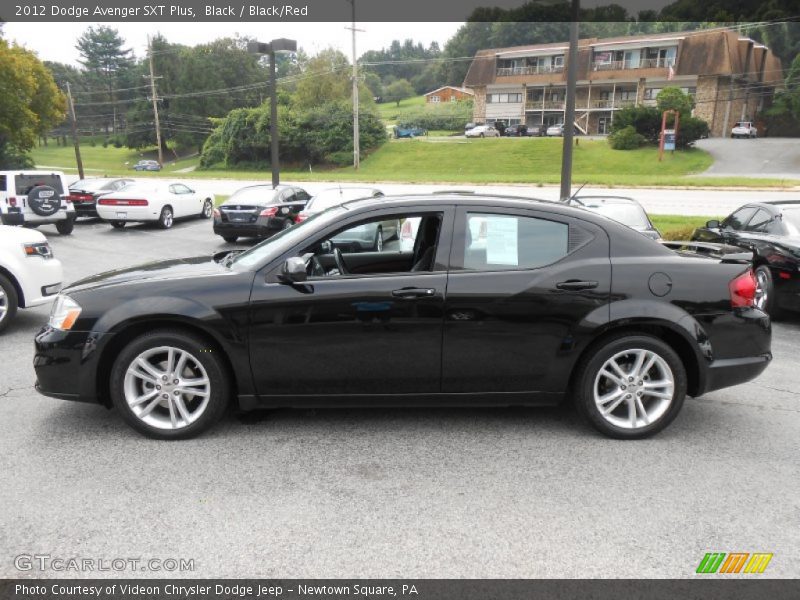 Black / Black/Red 2012 Dodge Avenger SXT Plus