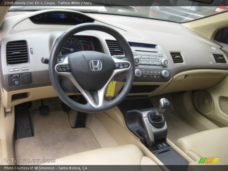 Taffeta White / Ivory 2008 Honda Civic EX-L Coupe