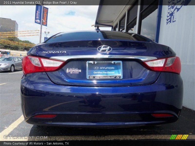 Indigo Blue Pearl / Gray 2011 Hyundai Sonata GLS