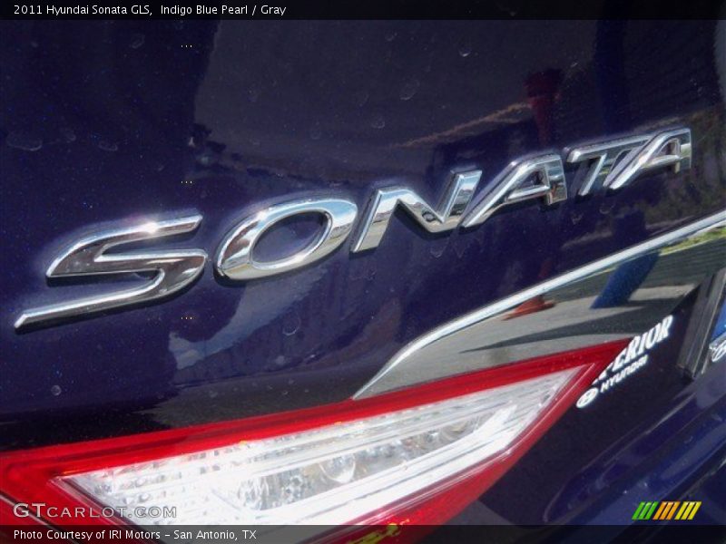 Indigo Blue Pearl / Gray 2011 Hyundai Sonata GLS