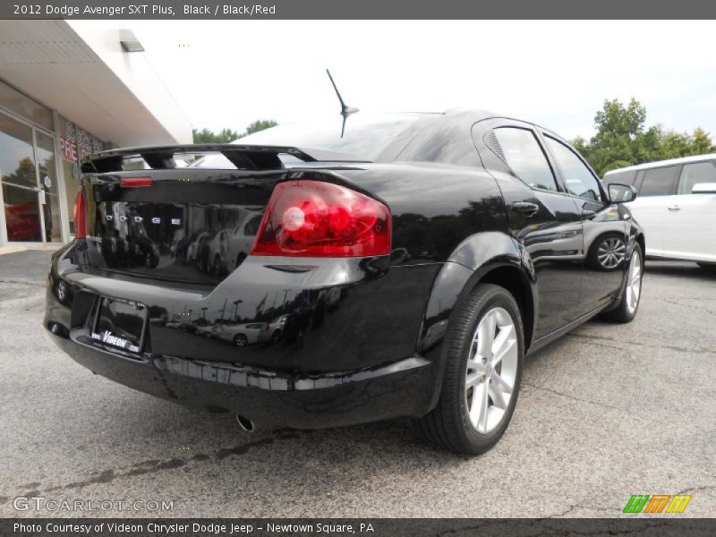 Black / Black/Red 2012 Dodge Avenger SXT Plus
