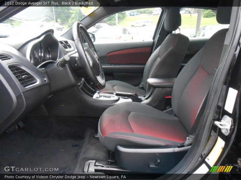Black / Black/Red 2012 Dodge Avenger SXT Plus