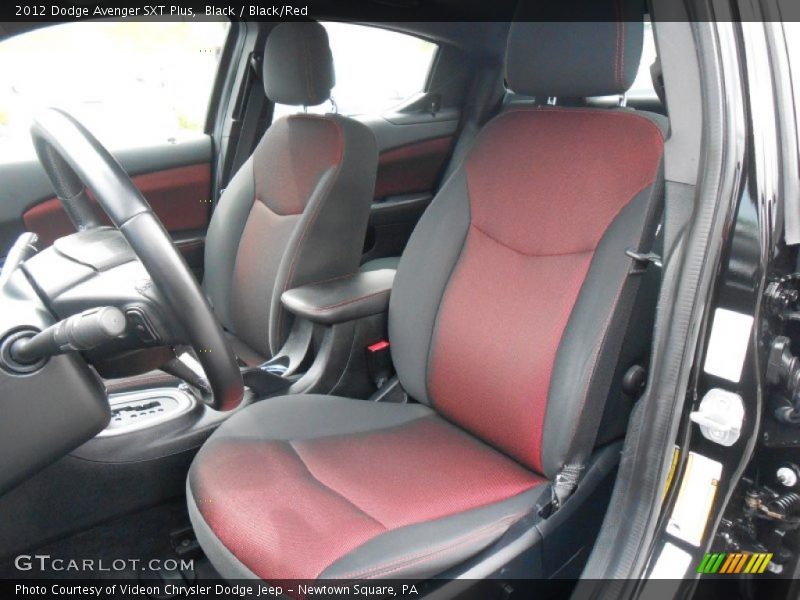 Black / Black/Red 2012 Dodge Avenger SXT Plus