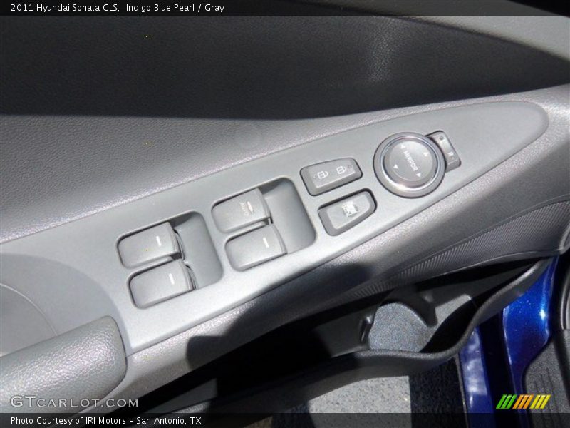 Indigo Blue Pearl / Gray 2011 Hyundai Sonata GLS