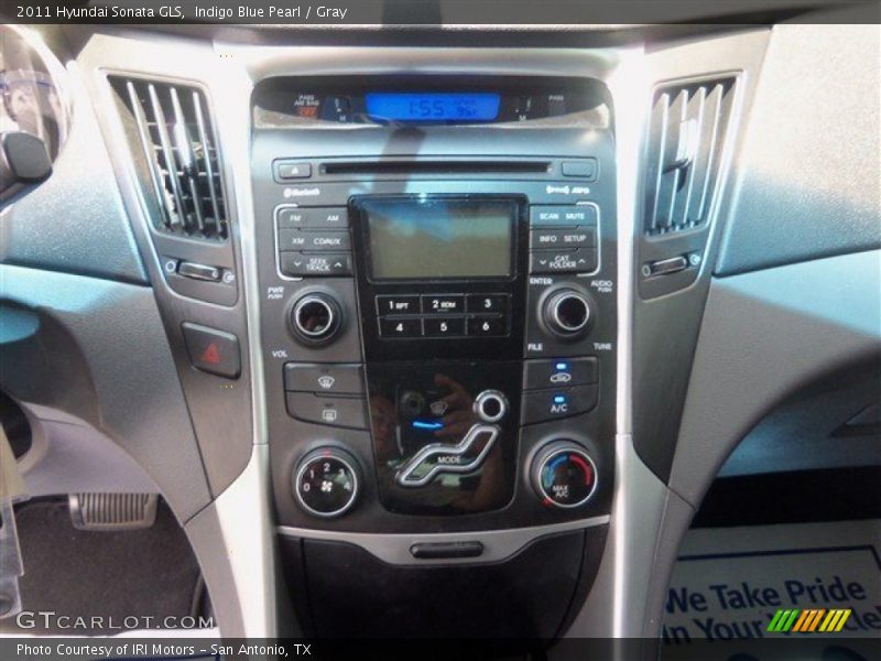 Indigo Blue Pearl / Gray 2011 Hyundai Sonata GLS