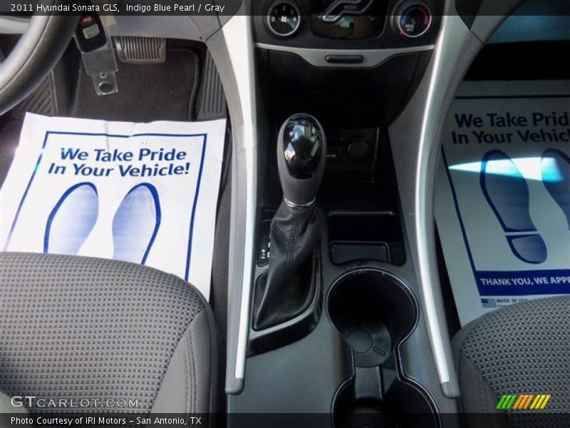 Indigo Blue Pearl / Gray 2011 Hyundai Sonata GLS