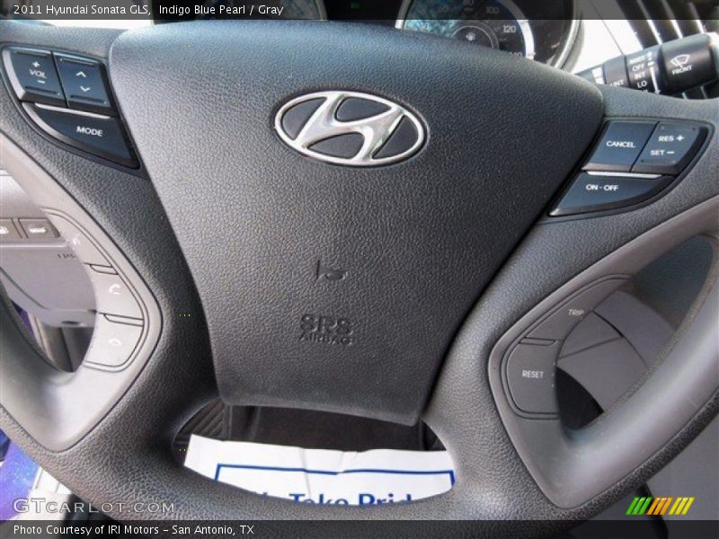 Indigo Blue Pearl / Gray 2011 Hyundai Sonata GLS