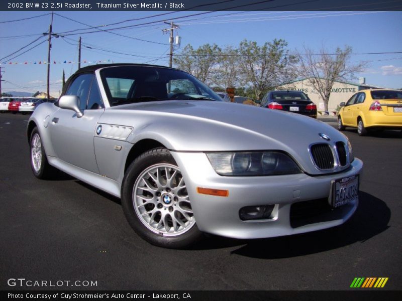 Titanium Silver Metallic / Black 2002 BMW Z3 2.5i Roadster