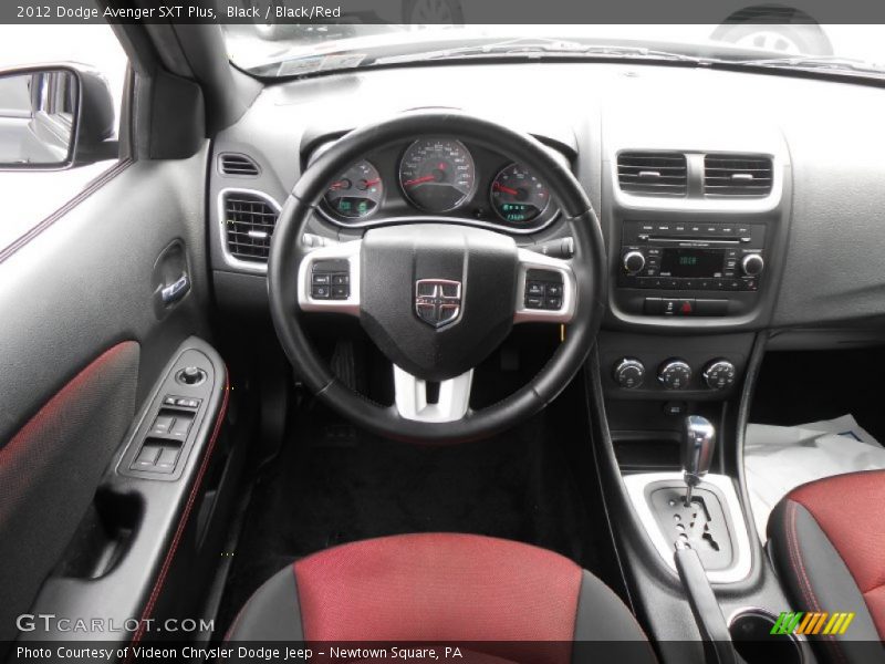 Black / Black/Red 2012 Dodge Avenger SXT Plus