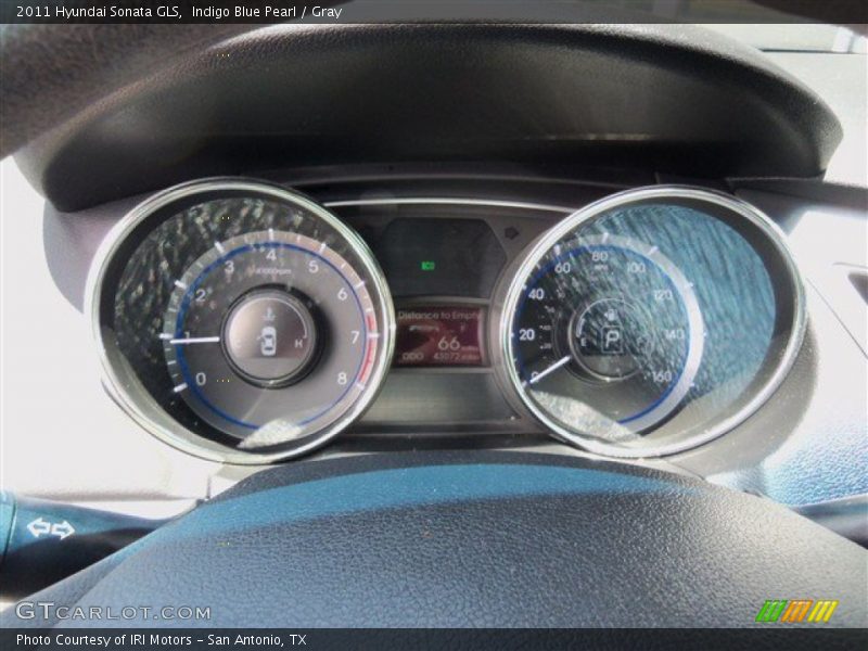 Indigo Blue Pearl / Gray 2011 Hyundai Sonata GLS