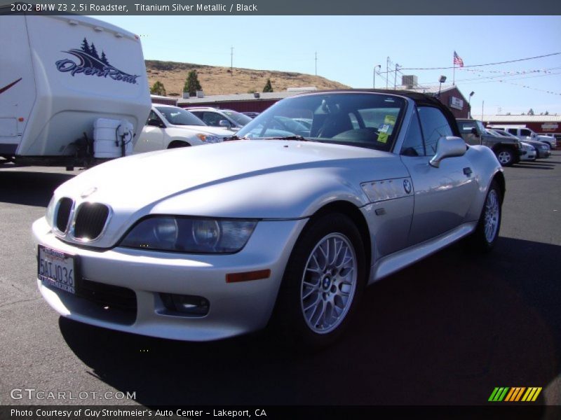 Titanium Silver Metallic / Black 2002 BMW Z3 2.5i Roadster