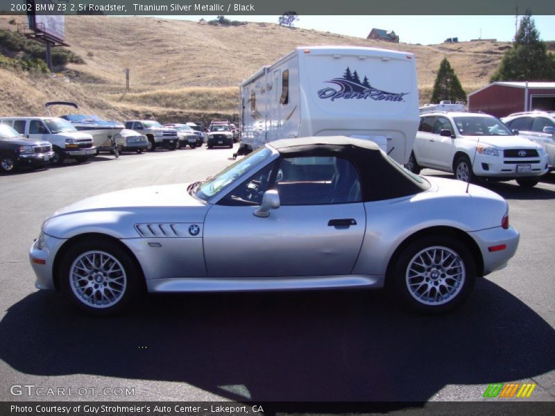 Titanium Silver Metallic / Black 2002 BMW Z3 2.5i Roadster