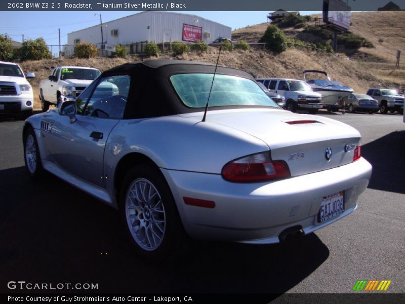 Titanium Silver Metallic / Black 2002 BMW Z3 2.5i Roadster