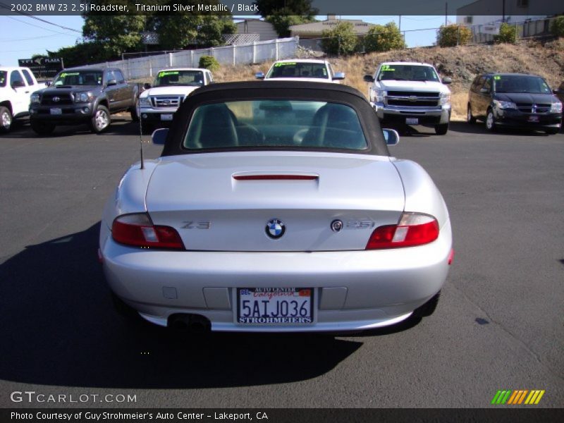 Titanium Silver Metallic / Black 2002 BMW Z3 2.5i Roadster