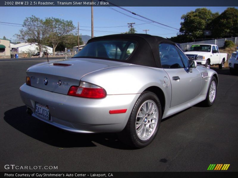 Titanium Silver Metallic / Black 2002 BMW Z3 2.5i Roadster