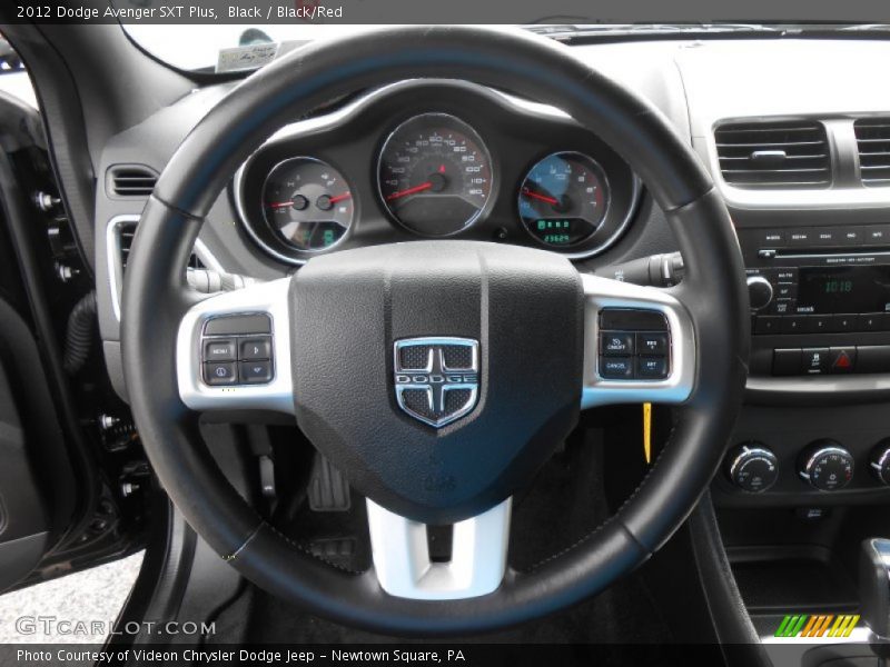 Black / Black/Red 2012 Dodge Avenger SXT Plus