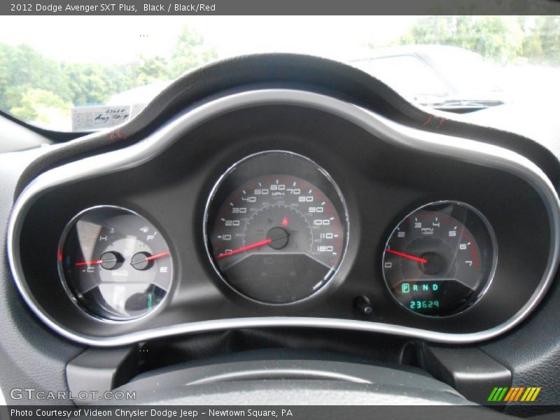 Black / Black/Red 2012 Dodge Avenger SXT Plus