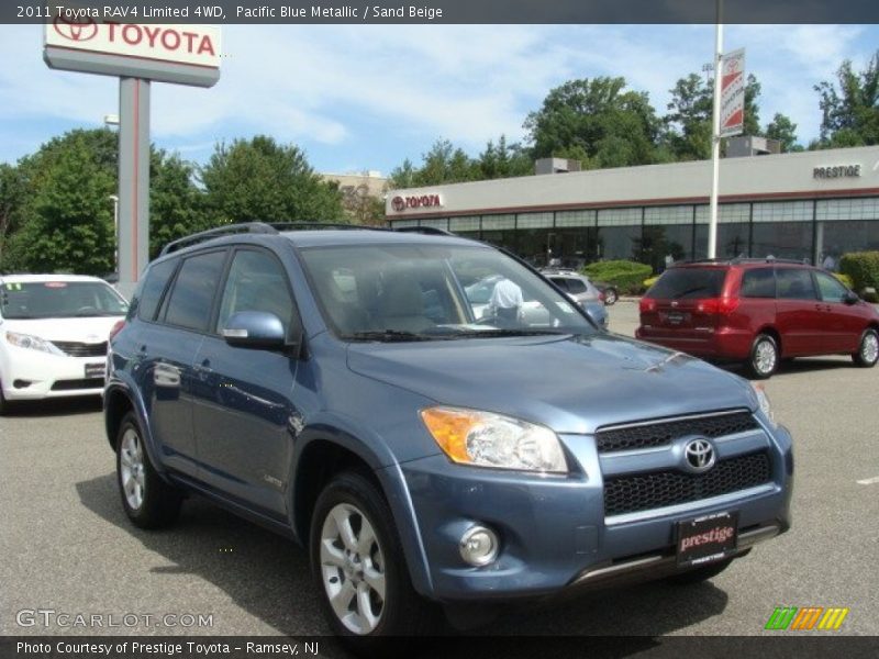 Pacific Blue Metallic / Sand Beige 2011 Toyota RAV4 Limited 4WD