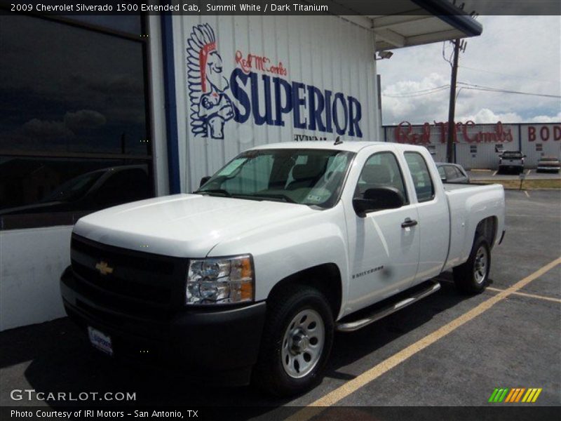 Summit White / Dark Titanium 2009 Chevrolet Silverado 1500 Extended Cab