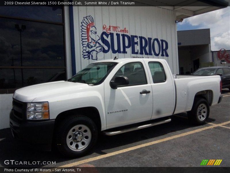 Summit White / Dark Titanium 2009 Chevrolet Silverado 1500 Extended Cab
