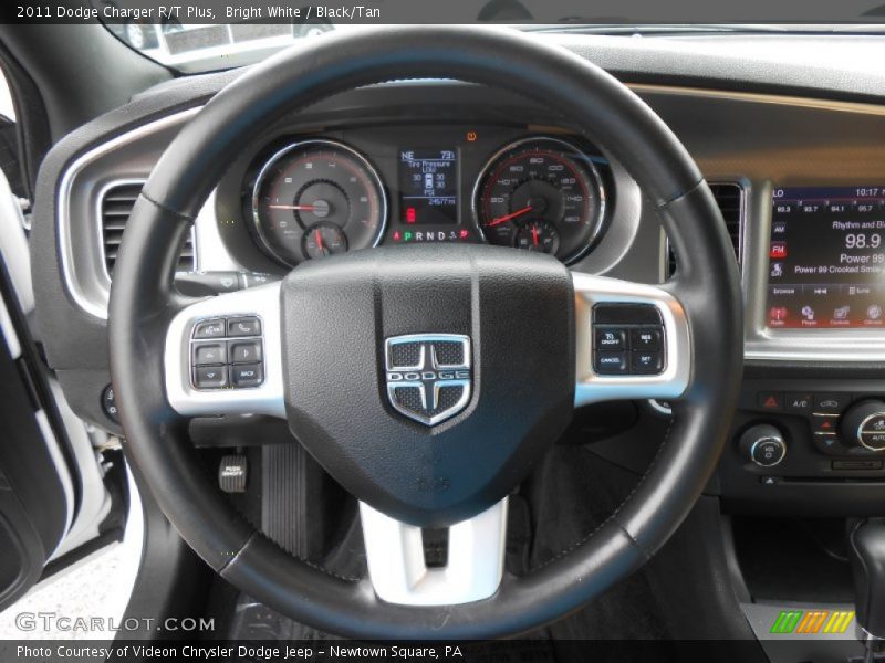 Bright White / Black/Tan 2011 Dodge Charger R/T Plus