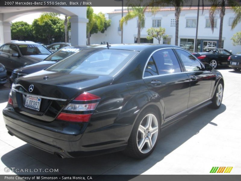 Black / Black 2007 Mercedes-Benz S 550 Sedan