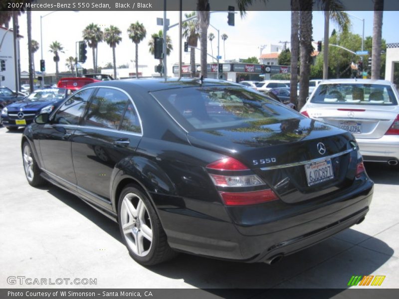 Black / Black 2007 Mercedes-Benz S 550 Sedan
