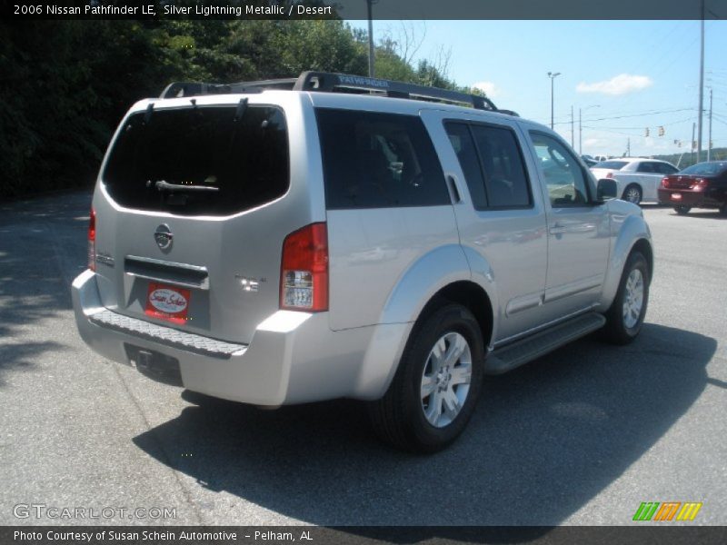 Silver Lightning Metallic / Desert 2006 Nissan Pathfinder LE