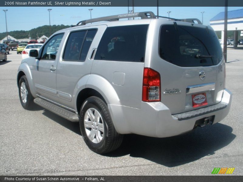 Silver Lightning Metallic / Desert 2006 Nissan Pathfinder LE